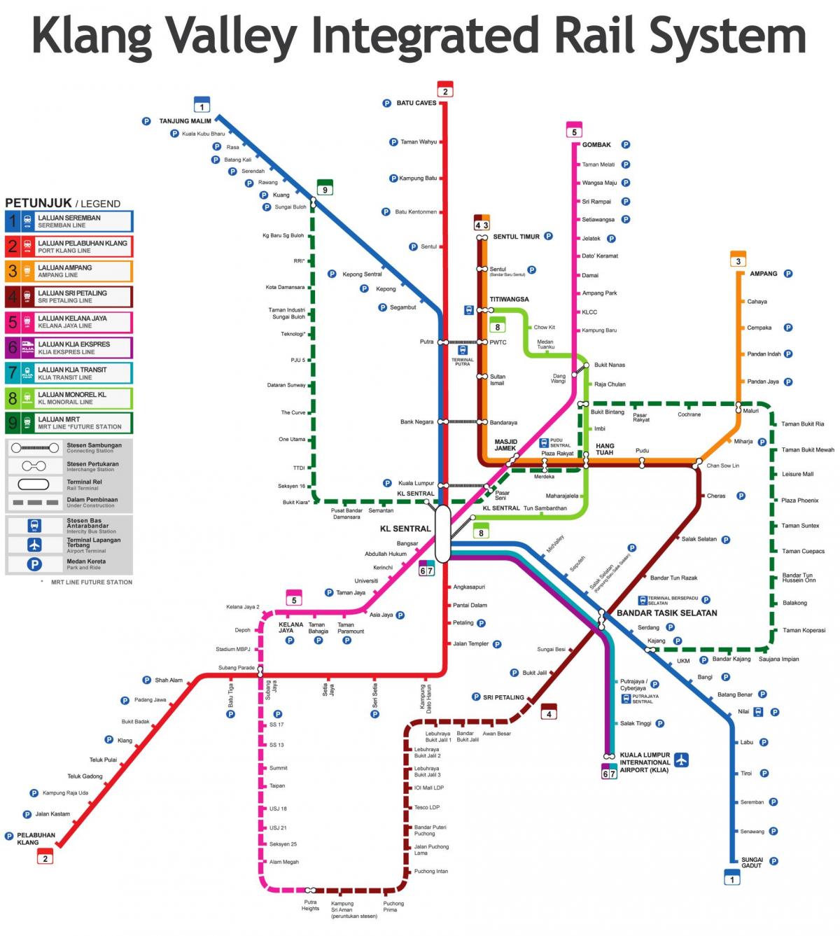 malaisia estación de tren mapa