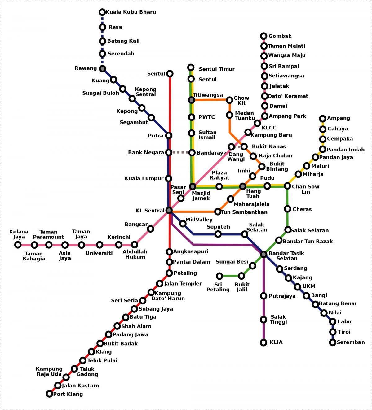 malaisia metro mapa