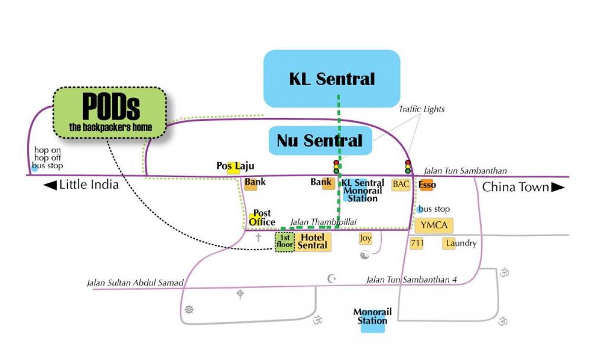 kuala lumpur estación de autobuses mapa