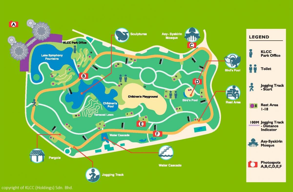 Mapa de klcc parque