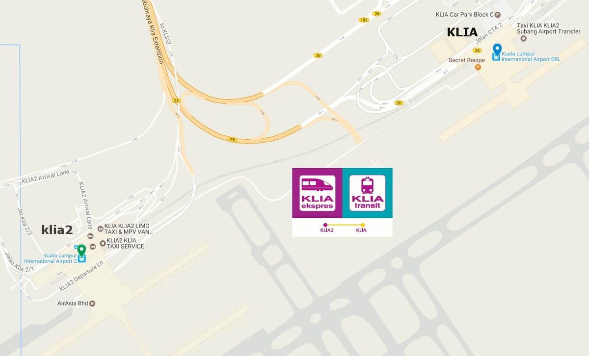 klia ruta de tránsito mapa