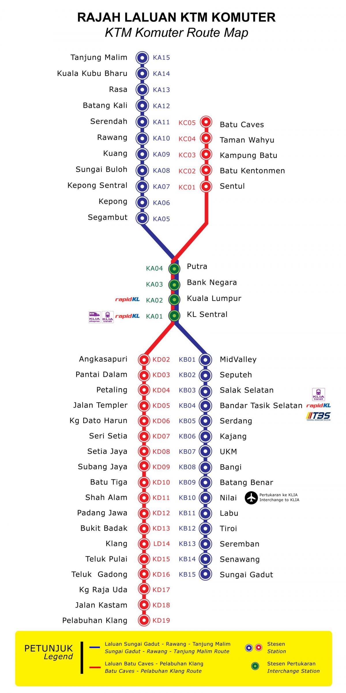 Mapa de ktm ruta malaisia