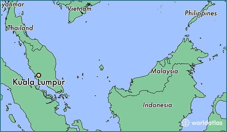 Mapa de kuala lumpur localización