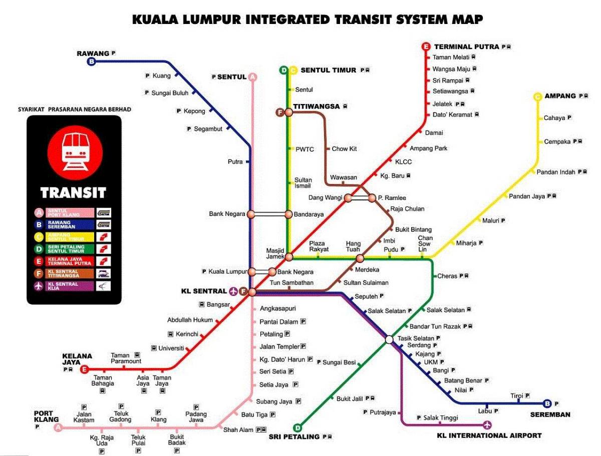 mapa metro de kuala lumpur