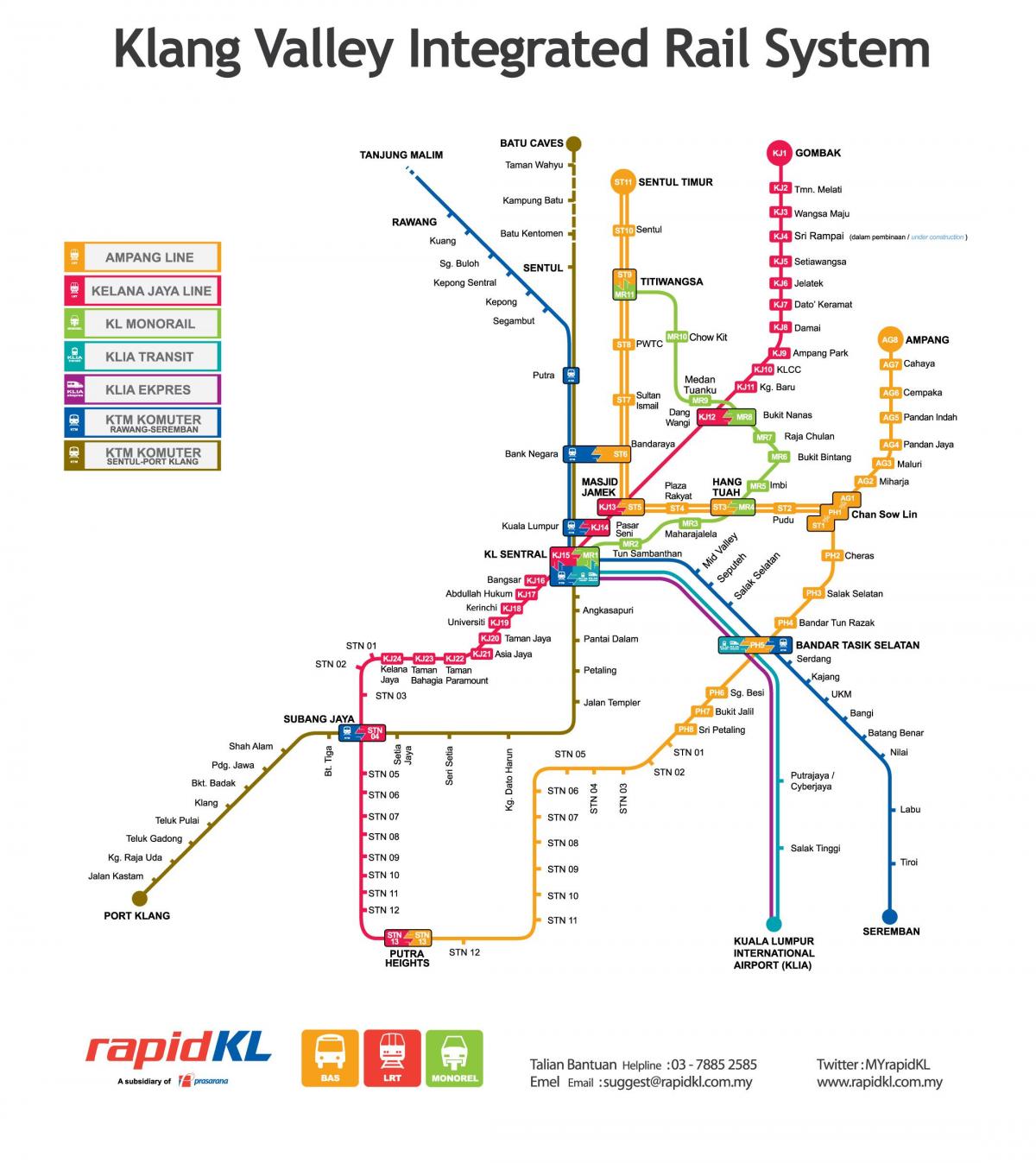 malaisia transporte mapa