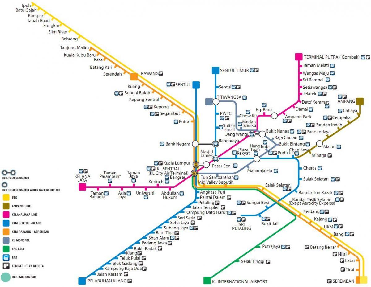 transporte público mapa malaisia