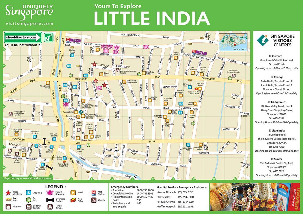 Mapa de little india, kuala lumpur