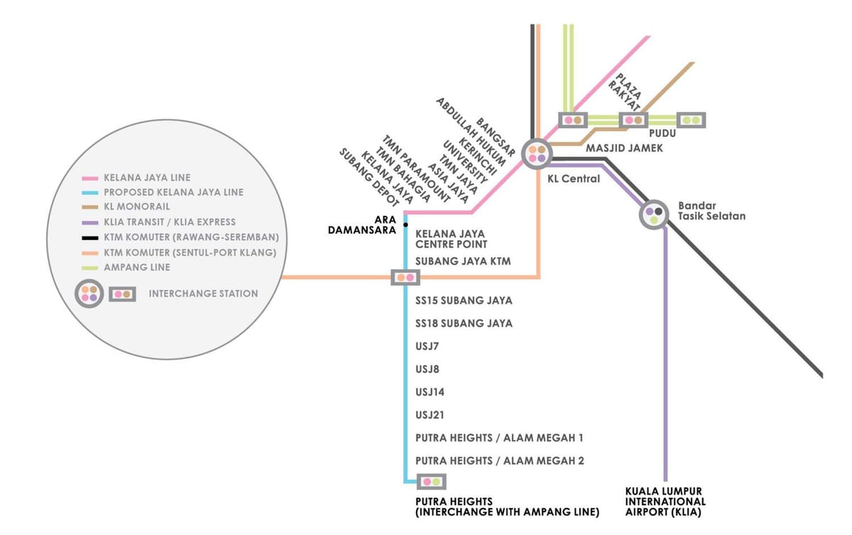 ampang parque lrt estación mapa