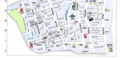 Mapa de árabe rúa kuala lumpur