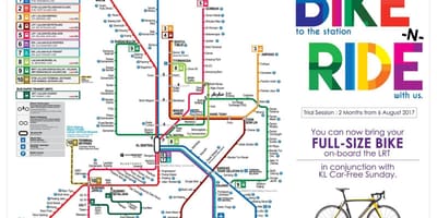 Kuala lumpur de tránsito rápido mapa
