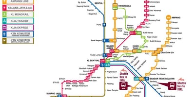 Kuala lumpur estación de ferrocarril mapa