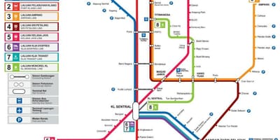 Kuala lumpur estación de tren mapa
