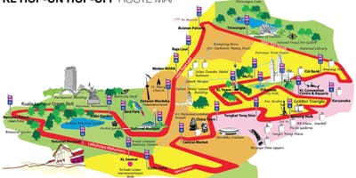 Hop on hop off kuala lumpur mapa