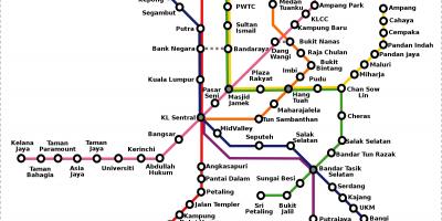 Malaisia metro mapa