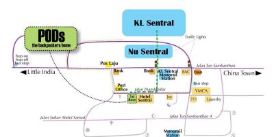 Kuala lumpur estación de autobuses mapa