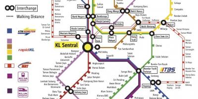 Kl sentral estación de tren mapa