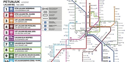 Transporte público mapa kuala lumpur
