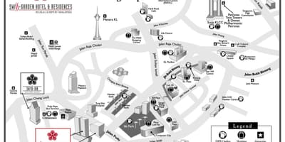 Triángulo dourado kuala lumpur mapa
