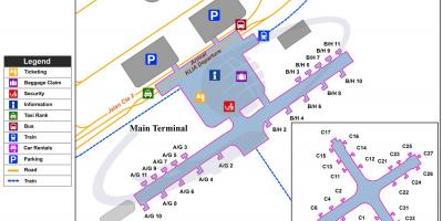 Kuala lumpur aeroporto internacional terminal mapa