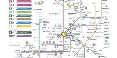 Kuala lumpur tránsito ferroviario mapa