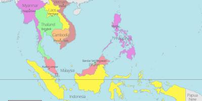 Kuala lumpur localización no mapa do mundo