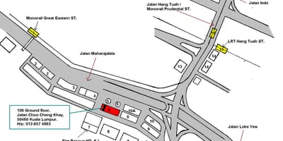 Colgar tuah monotrilho estación mapa