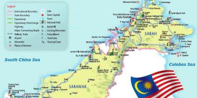 Aeroportos en malaisia mapa
