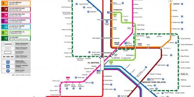 Mapa de tren de malaisia